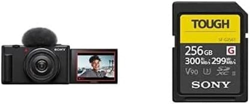 Sony ZV-1 II Vlog Camera With 18-50mm Lens 4K 256GB Memory Card