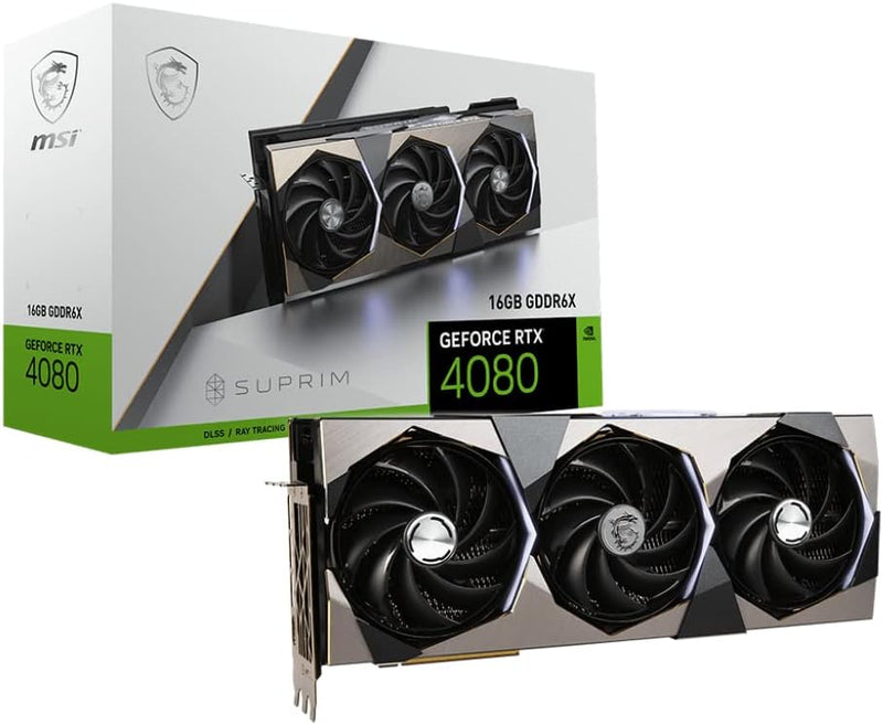 MSI GeForce RTX 4080 16GB GDDR6X SUPRIM Gaming Graphics Card