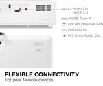ViewSonic LS901-4K Laser Projector 4K UHD 5500 ANSI Lumens 240Hz White