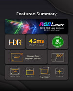 ViewSonic LX700-4K RGB 5200-Lumen 4K HDR Laser Home Cinema Projector Black