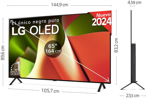 LG TV OLED 2024 | OLED65B4 | 65'' (164 cm) | OLED| α8 AI 4K Processor | Dolby Vision & Atmos | Alexa