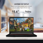 MSI Thin GF63 15.6" 144Hz Gaming Laptop Core i7-12650H RTX 4050 16GB DDR4 512GB SSD