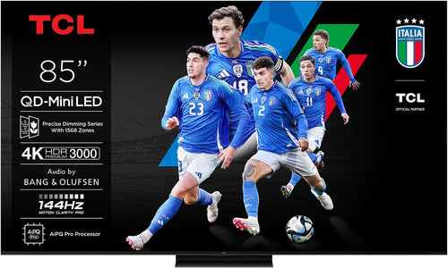 QD Mini LED Pro Tcl 85C79K 85" 4K UHD 2025 Brushed Aluminium TV