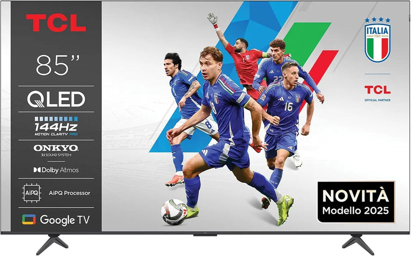 TCL 85P89K 85 Inch Smart TV 4K QLED DVB-T2 Wi-Fi H.264 H.265 Energy Class F