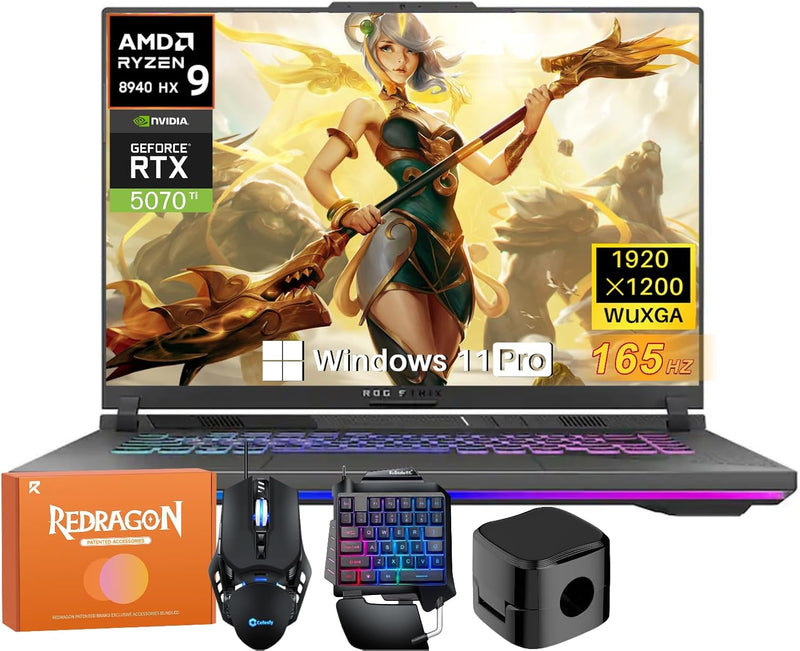 ASUS ROG Strix G16 Gaming Laptop AMD Ryzen 9 8940HX RTX 5070Ti 64GB DDR5 2TB SSD 16" 165Hz Win 11 Pro