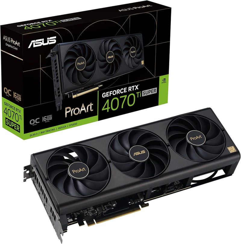 ASUS ProArt GeForce RTX 4070 Ti Super OC 16GB GDDR6X Graphics Card