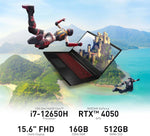 MSI Thin GF63 15.6" 144Hz Gaming Laptop Core i7-12650H RTX 4050 16GB DDR4 512GB SSD