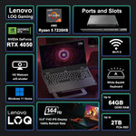 Lenovo LOQ Gaming Laptop 15.6" FHD IPS 144Hz AMD Ryzen 5 7235HS 16GB RAM 512GB SSD RTX 4050 Luna Grey